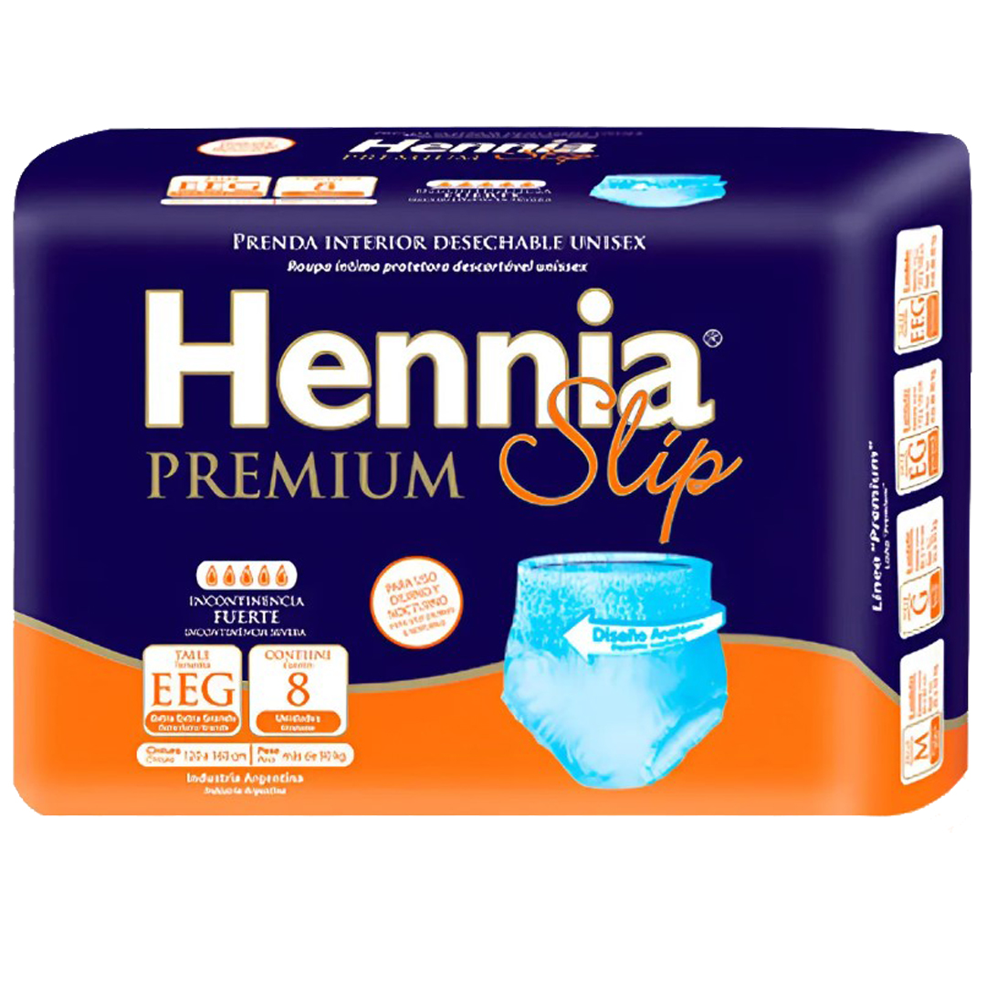 Hennia Ropa Interior Slip (XXG) 8 Unidades