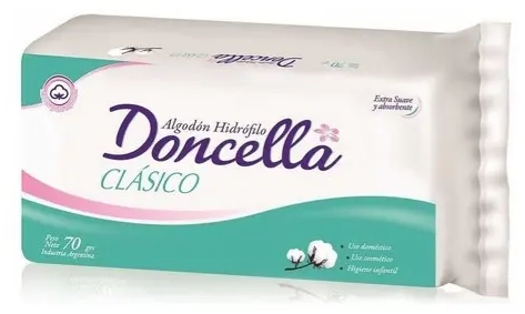 Algodón Hidrófilo Doncella Clásico 70g